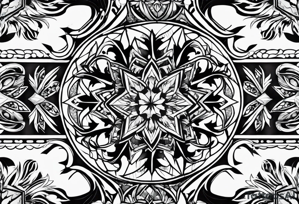 repeating Ice crystal surface hoar tattoo idea