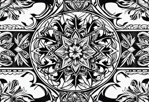 repeating Ice crystal surface hoar tattoo idea