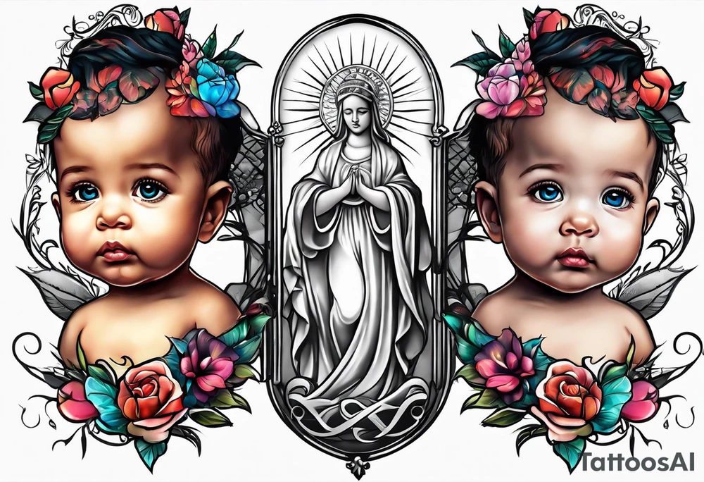 infant loss memorial tattoo for twins tattoo idea