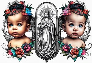 infant loss memorial tattoo for twins tattoo idea