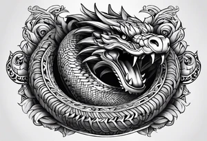 quetzalcoatl snake sleeve tattoo idea