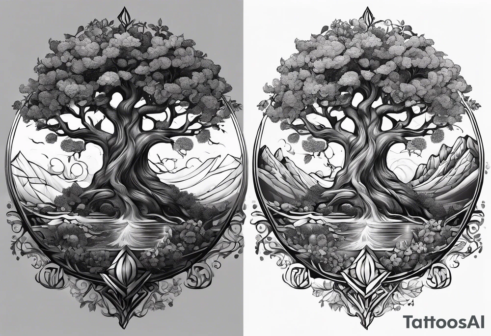 Yggdrasil petit simplist tattoo idea