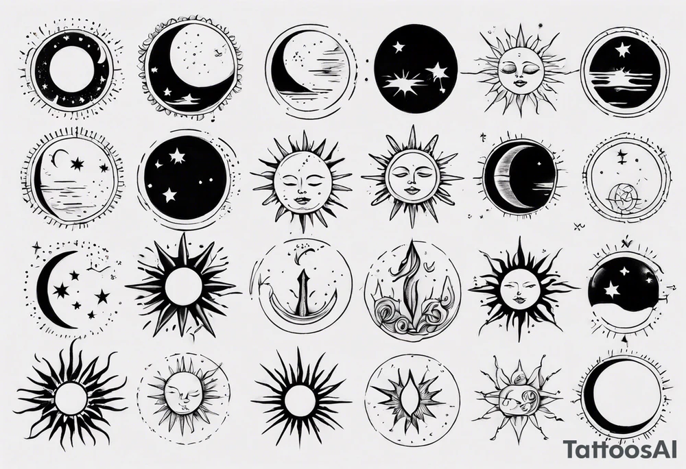 Sonne Mond tattoo idea