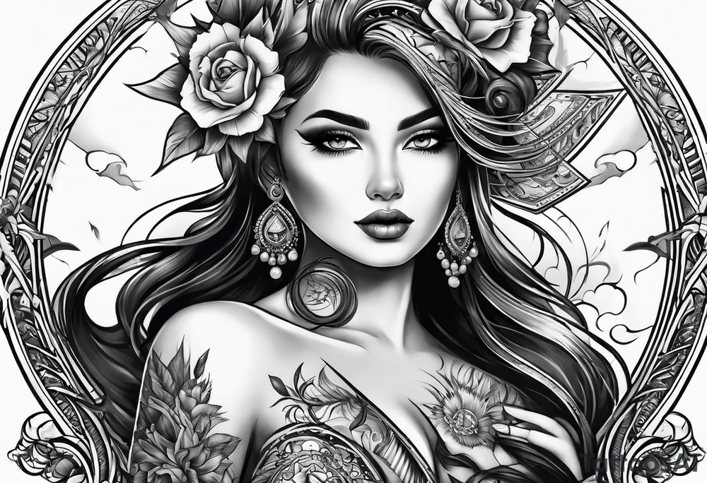 sun card games tattoo idea