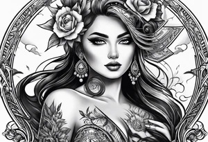 sun card games tattoo idea