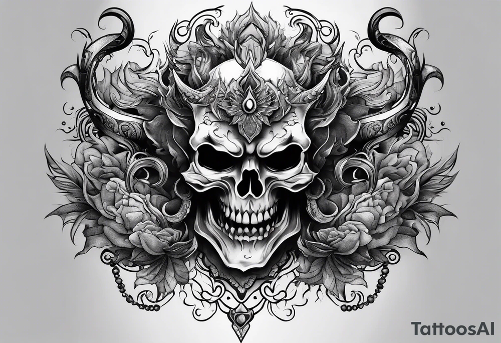 Demonic hand tattoo idea