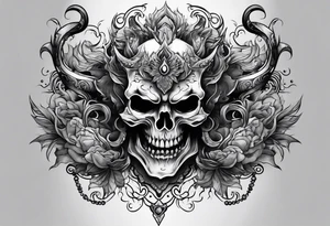 Demonic hand tattoo idea