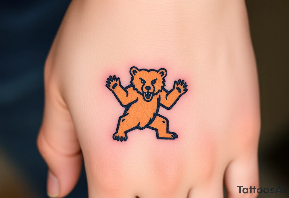 University of Northern Colorado bear mascot  standing up on 2 paws tattoo idea