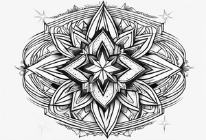 outline drawing of a star tattoo idea