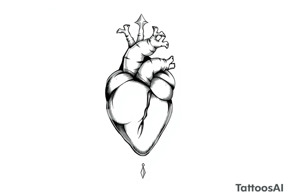 Pata e coração tattoo idea