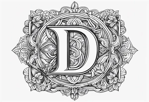 Fancy letter D and G tattoo idea