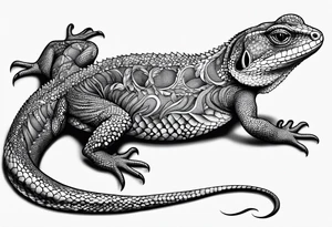 curly tail lizard tattoo idea