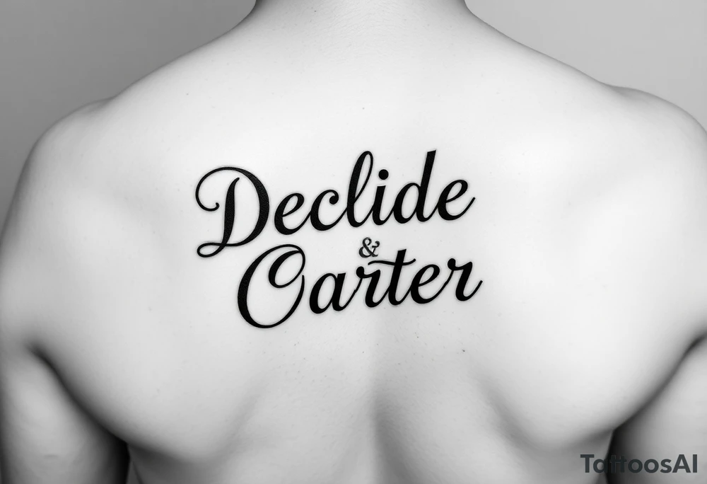My sons names- Declan and Carter tattoo idea