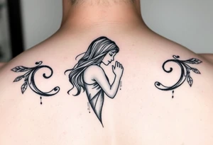 sketch style of lovers embracing, showing intimacy and a love deeper than words tattoo idea