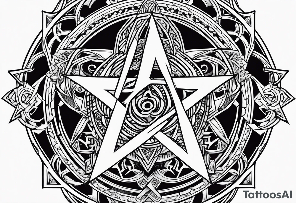 Pentagram Lilith symbol tattoo idea
