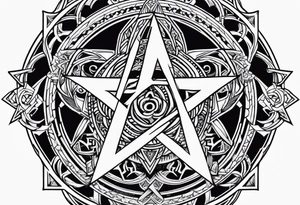 Pentagram Lilith symbol tattoo idea