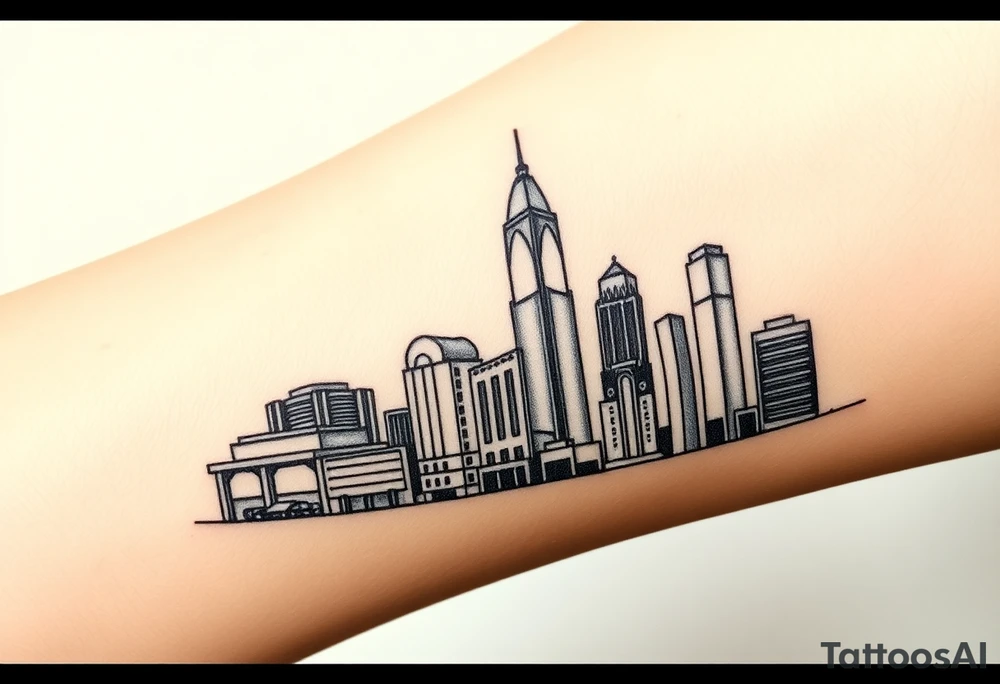 Atlanta skyline tattoo idea