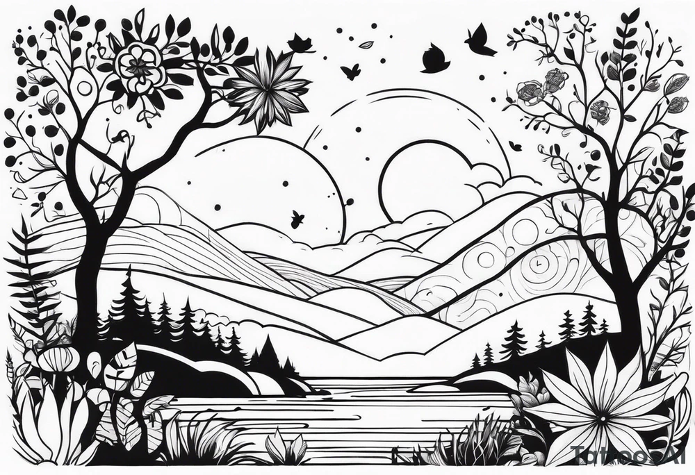 Simple one of nature tattoo idea