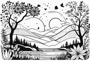 Simple one of nature tattoo idea