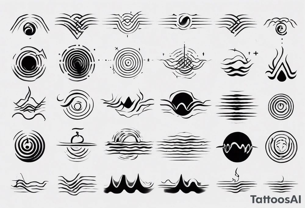 God is in the soundwaves, clean, small tattoo idea