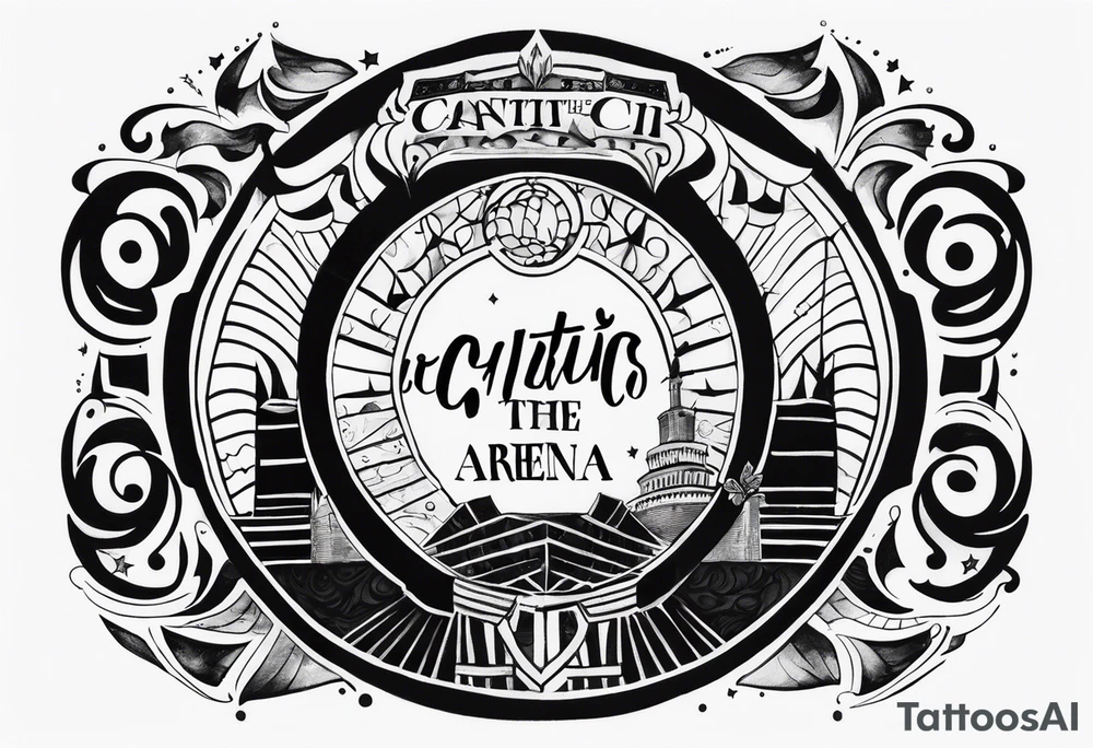 Script saying “it’s not the critic that counts but the man that’s in the arena” tattoo idea