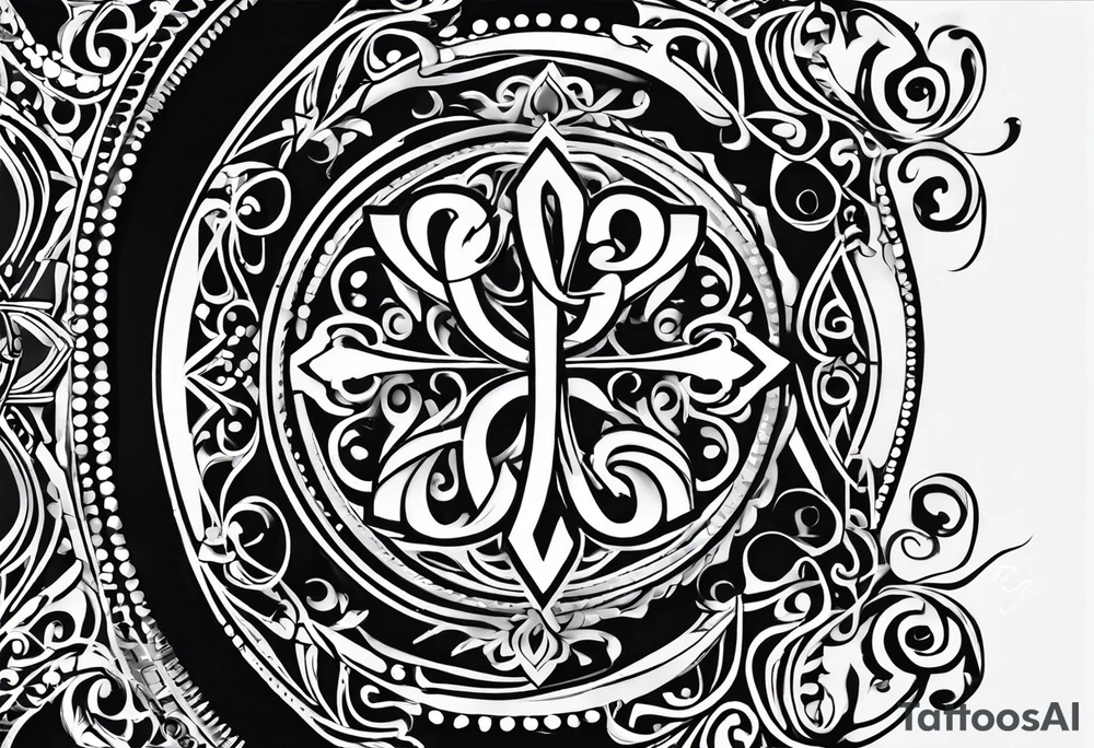 Infinity symbol, with the letters "S" and "J" on one side, and the letters "D3" on the other side tattoo idea