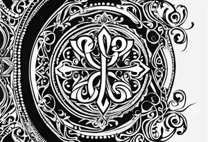 Infinity symbol, with the letters "S" and "J" on one side, and the letters "D3" on the other side tattoo idea