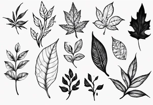 leaf tattoo for my shoulder/trap tattoo idea