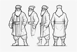 santa full body tattoo idea