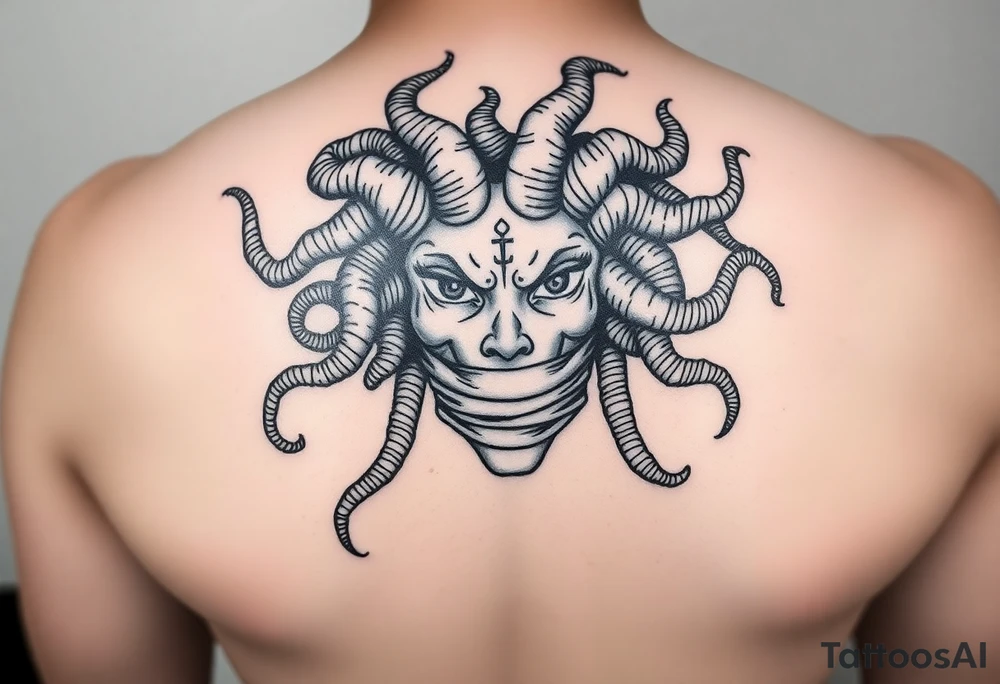 powerful medusa for women. Simple but intricate. The number 13 somewhere in the tattoo. The mouth covered or taped. Throw a little virgo in there tattoo idea