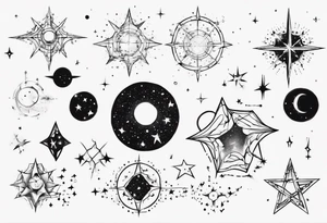 Constellation in the night sky tattoo idea