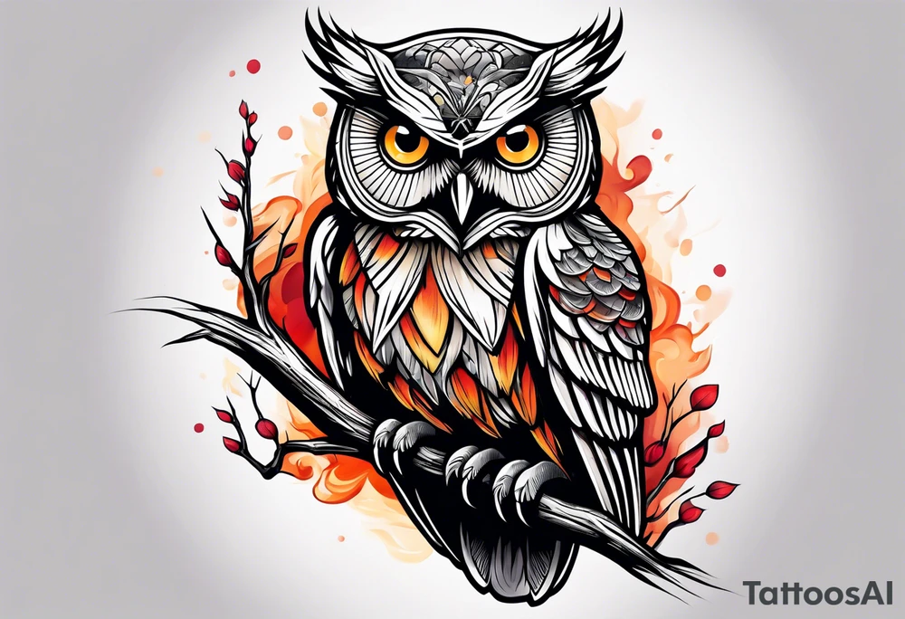 Owl Element Mage tattoo idea
