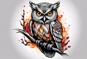 Owl Element Mage tattoo idea