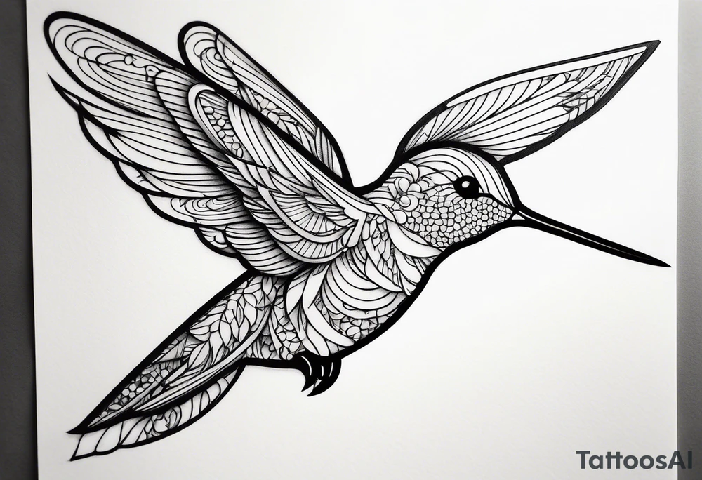 hummingbird tattoo idea