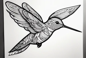 hummingbird tattoo idea