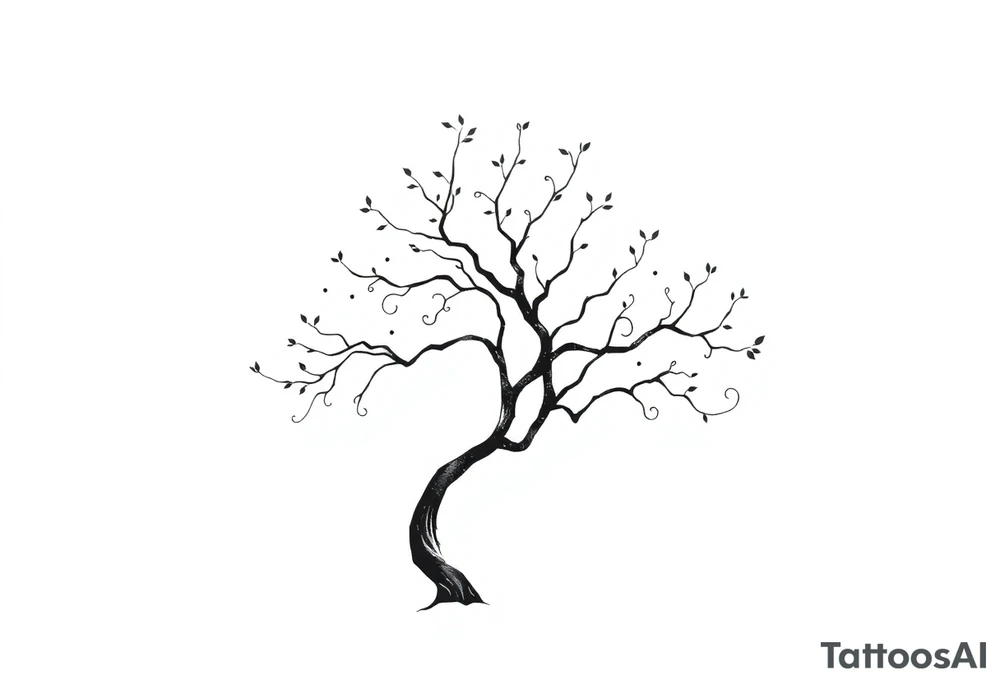 easy windy tree tattoo idea