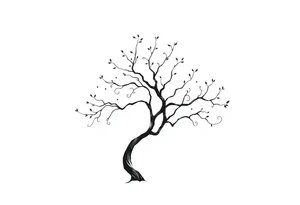 easy windy tree tattoo idea