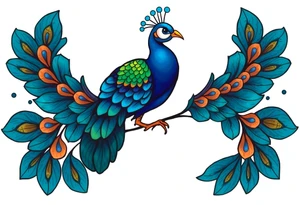 Peacock tattoo idea