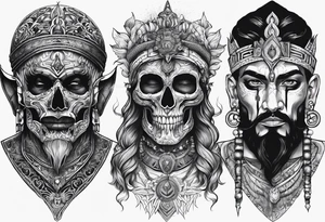 aztez god of death tattoo idea