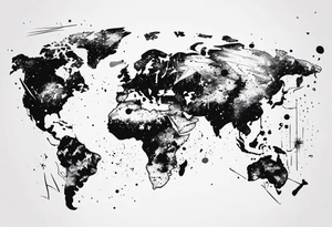 world exploding tattoo idea