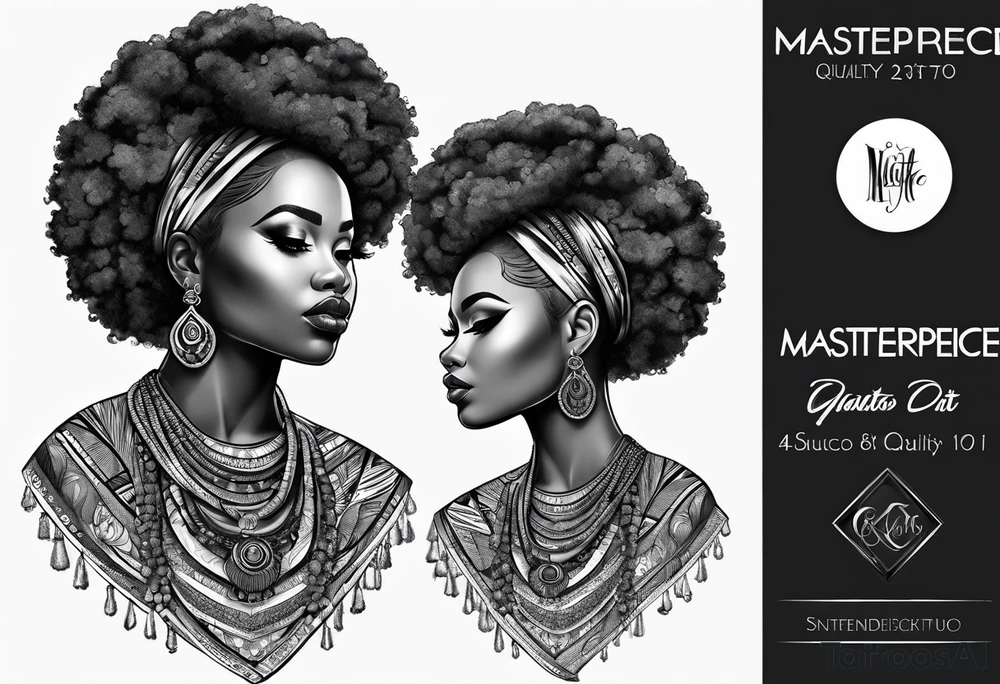 Afro art tattoo idea