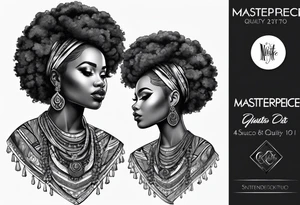 Afro art tattoo idea