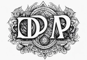 Letters P P D K T P W C tattoo idea