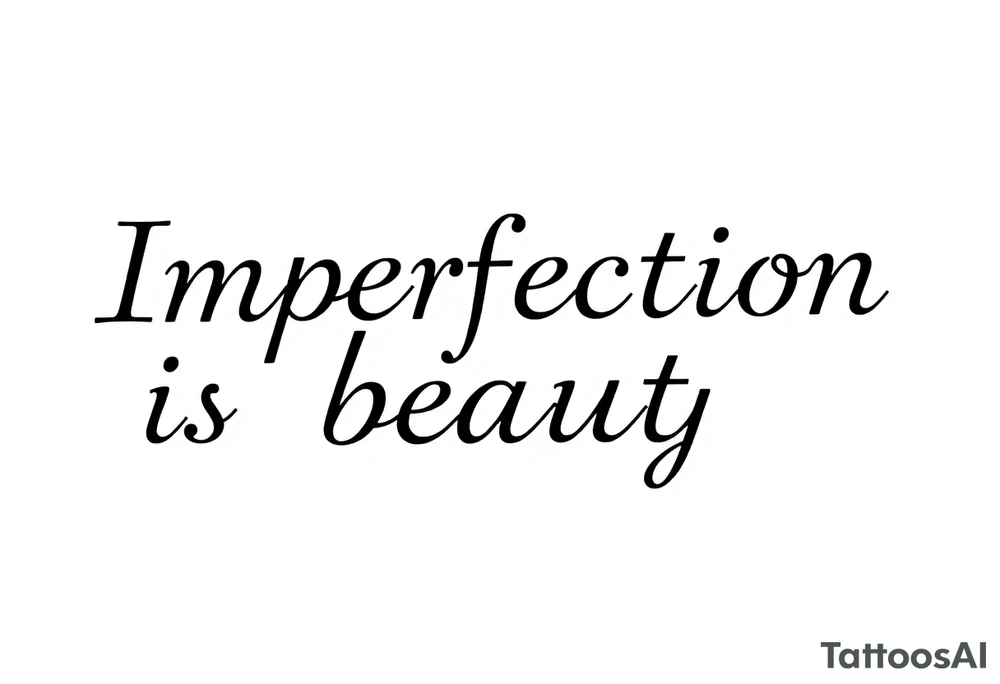 Imperfection is beauty tattoo idea