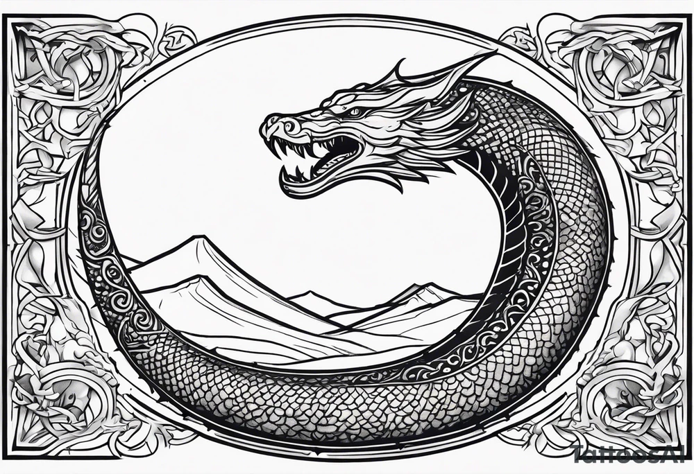 jörmungandr around the arm tattoo idea