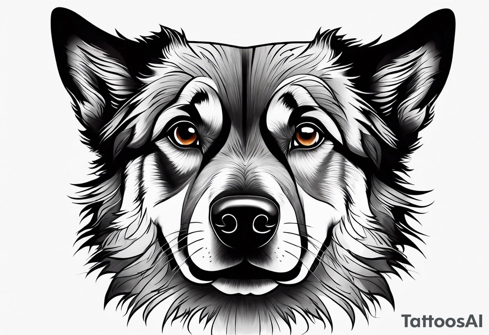 norwegian elkhound tattoo tattoo idea