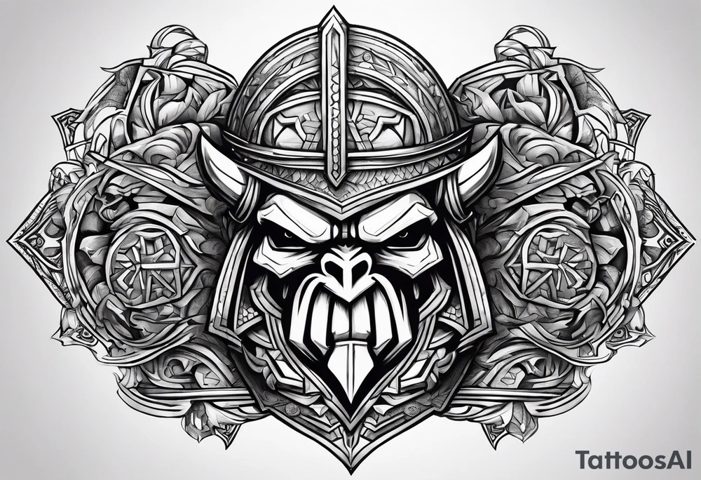 Harley Davidson ogre tattoo idea