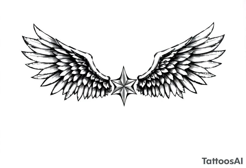 Angle wings tattoo idea