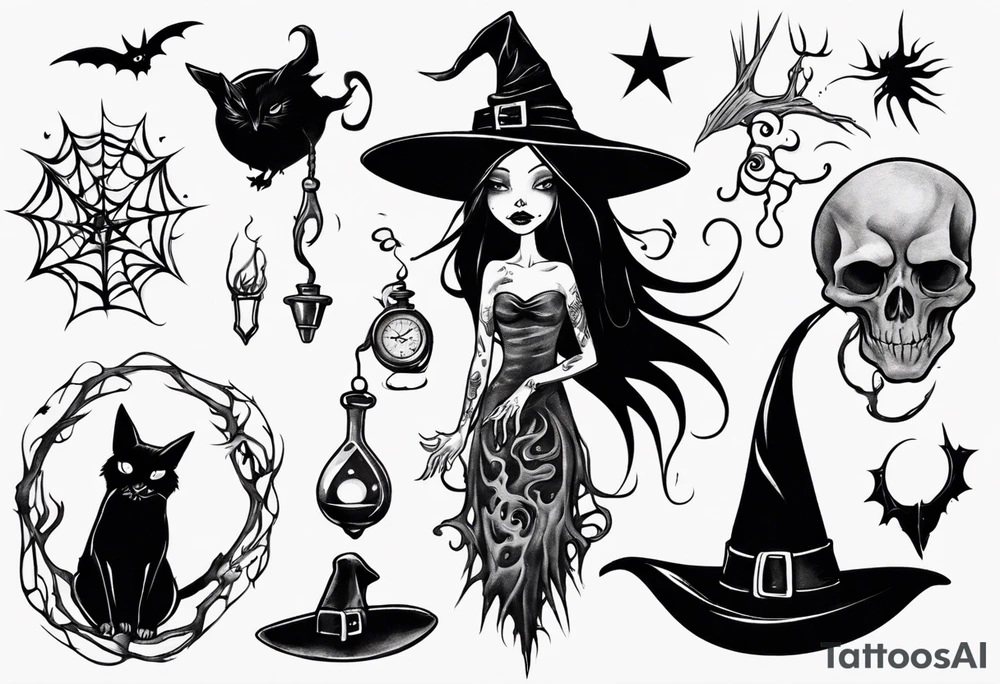witch tattoo idea