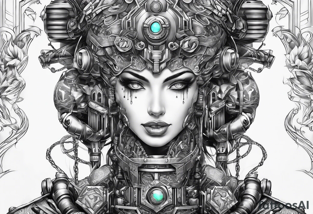 Robotic Cyber criminal tattoo idea